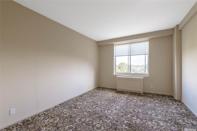 unfurnished room with carpet floors