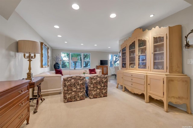 1390 Broadway Unit 116, Hewlett, NY 11557 - sitting room featuring light colored carpet and recessed lighting