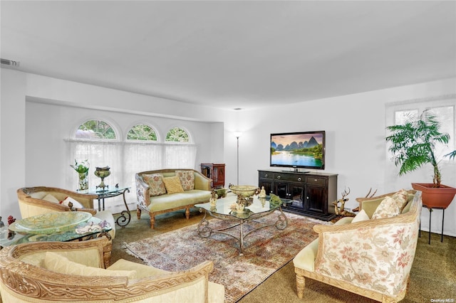 view of carpeted living room