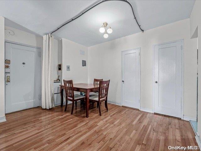 dining area featuring light hardwood / wood-style flooring