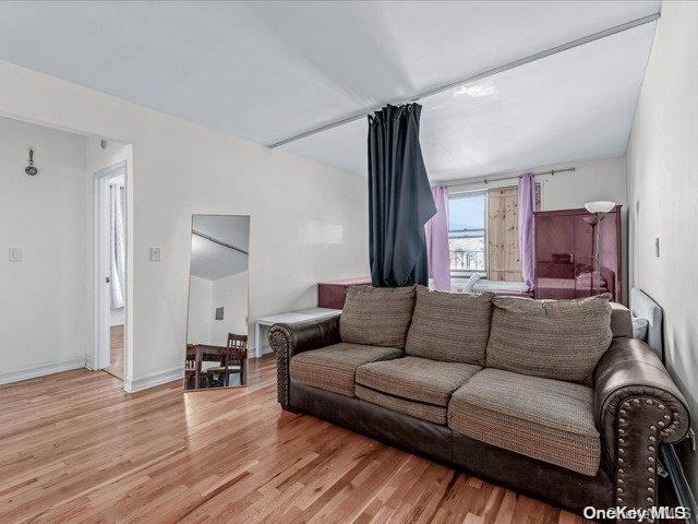 living room with wood-type flooring