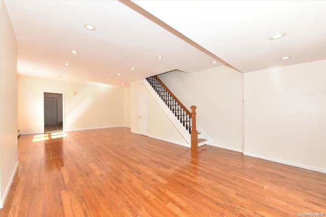 empty room featuring light hardwood / wood-style floors