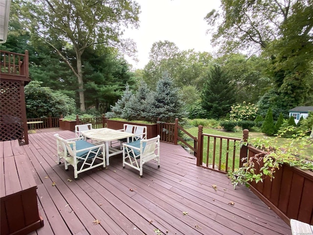 view of wooden terrace