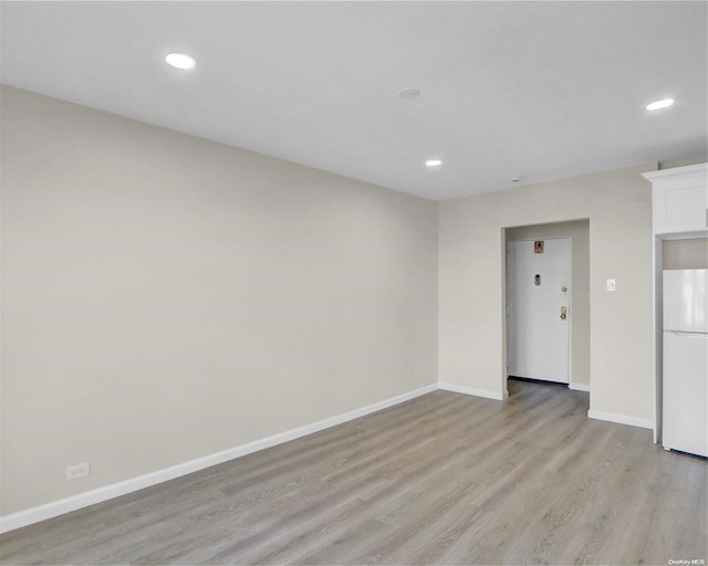 empty room featuring light wood-type flooring