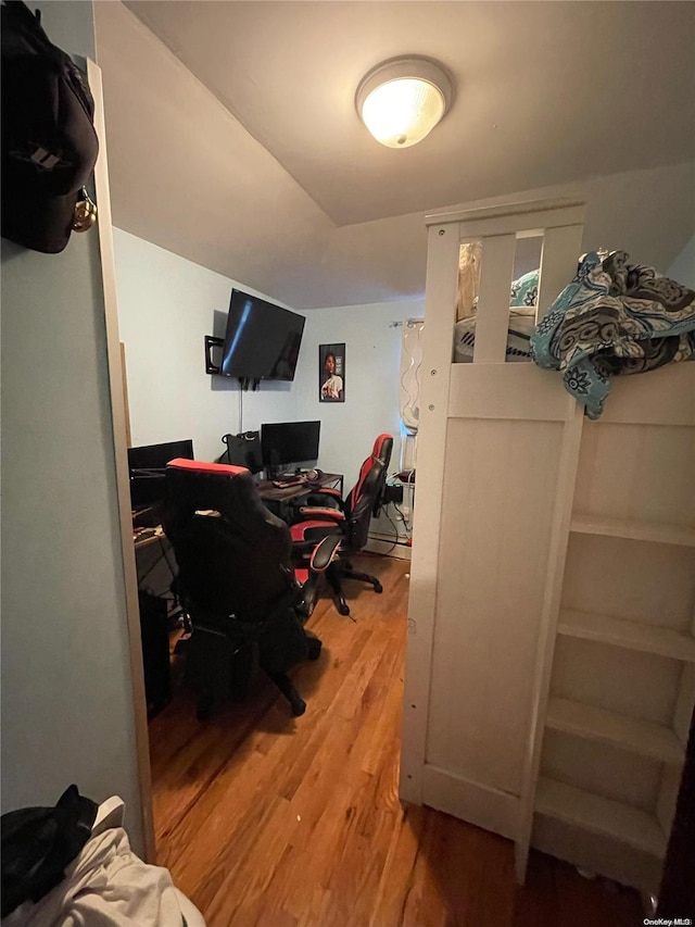 office featuring hardwood / wood-style floors