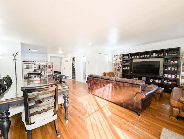 living room featuring wood-type flooring