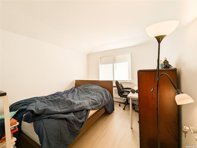 bedroom featuring light hardwood / wood-style flooring