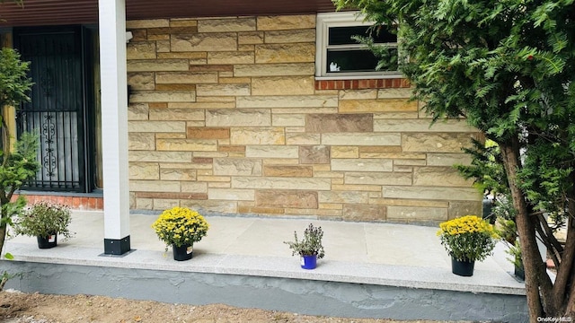 2041 New Hyde Park Rd, New Hyde Park, NY 11040 - exterior view of stone siding