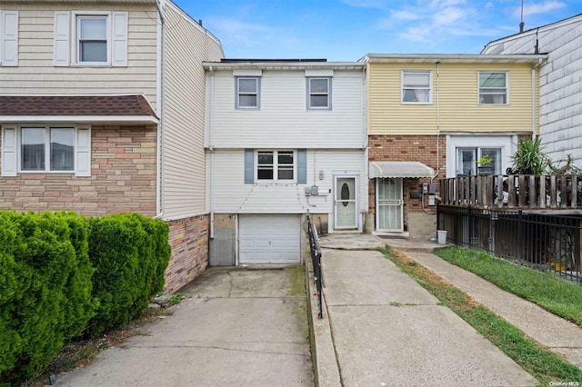 view of property featuring a garage