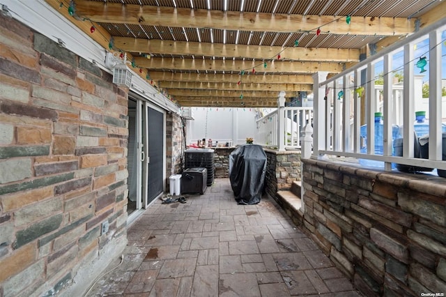 view of patio with grilling area