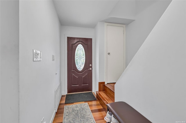 entryway featuring wood-type flooring