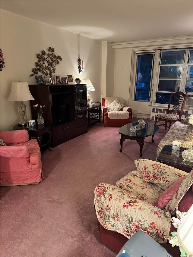 view of carpeted living room