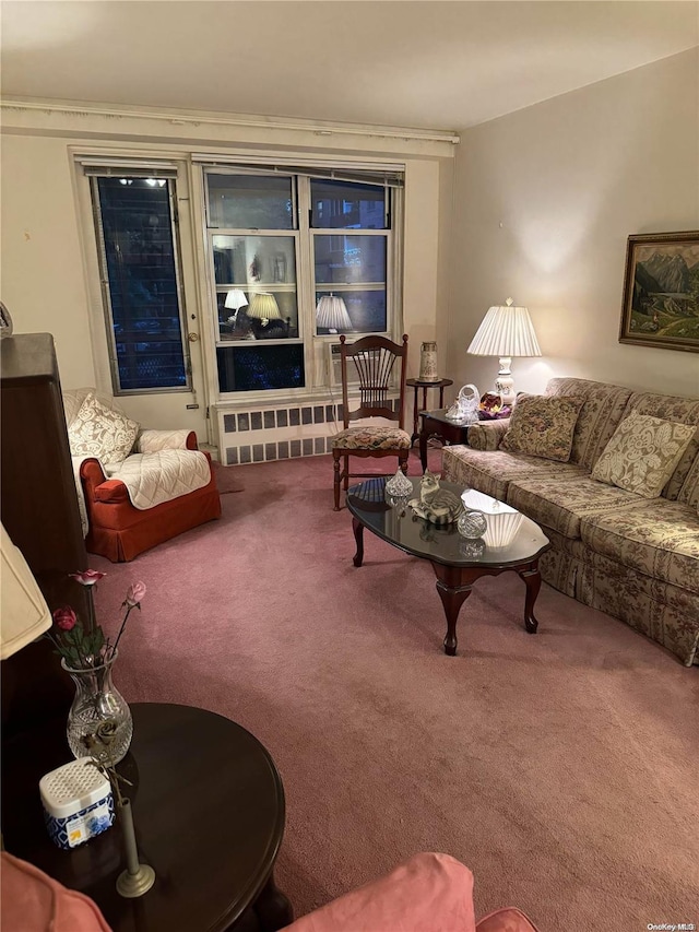 view of carpeted living room