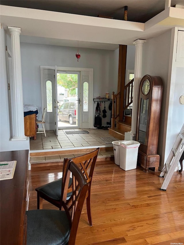 dining room featuring light wood-type flooring