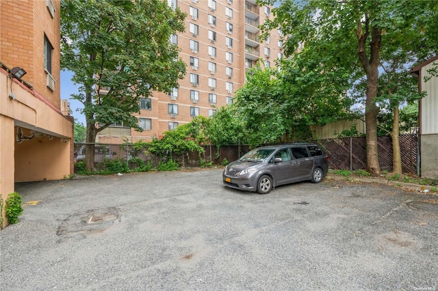 view of parking / parking lot