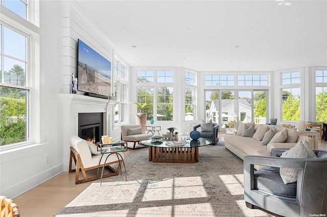 sunroom / solarium featuring a wealth of natural light