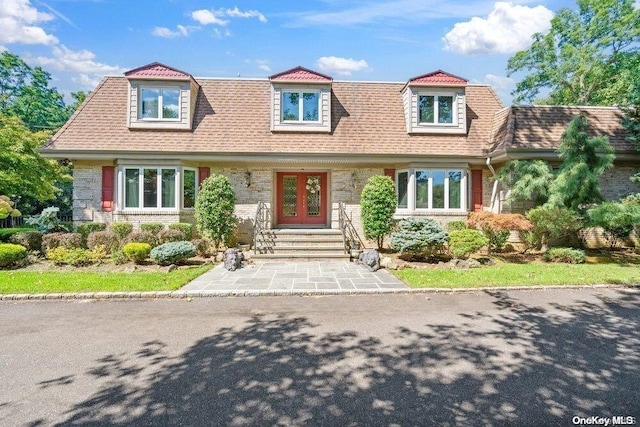 view of front of home featuring french doors