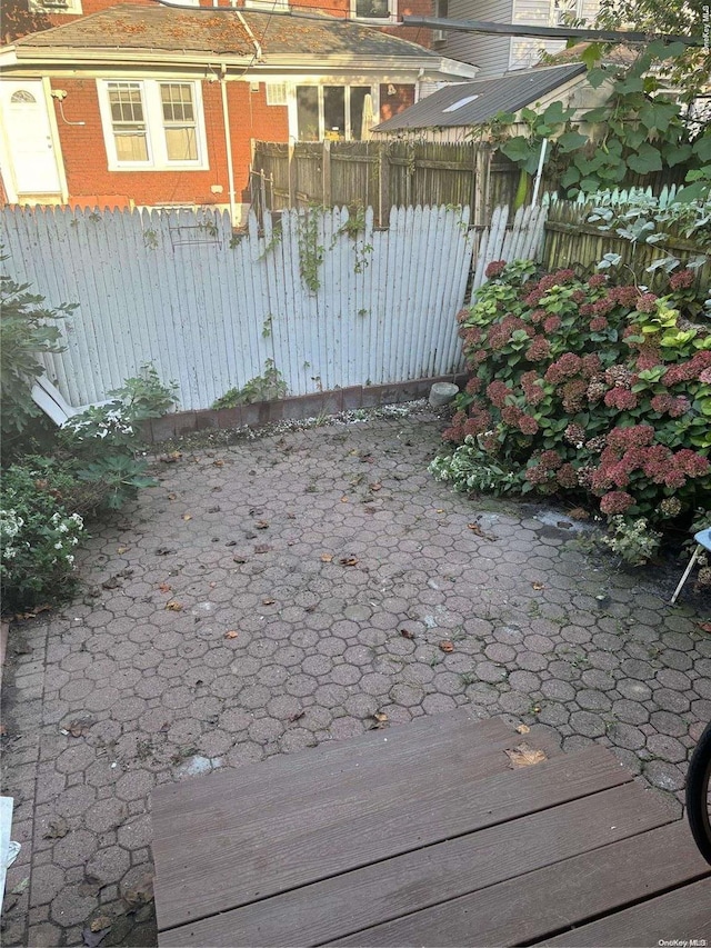 view of yard featuring a deck