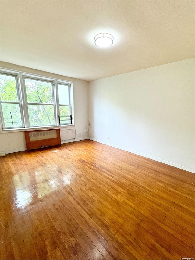 spare room with light wood-type flooring