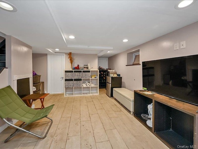 interior space featuring light hardwood / wood-style floors