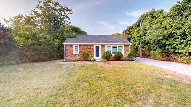 view of front of house with a front yard