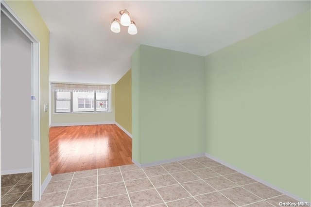 empty room featuring light hardwood / wood-style floors