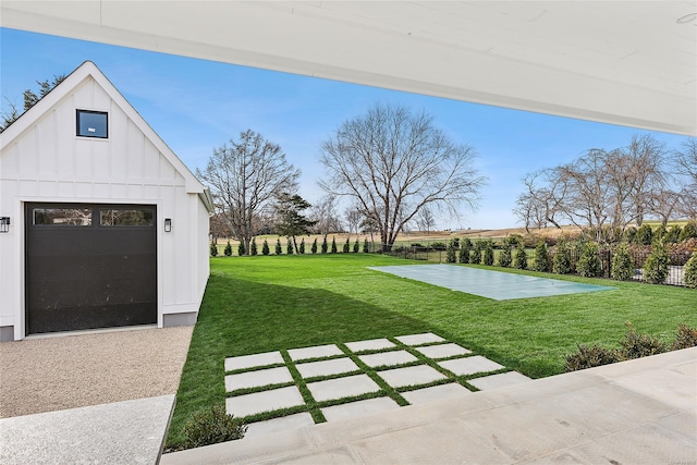 view of yard with basketball court