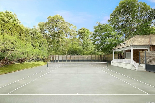 view of tennis court