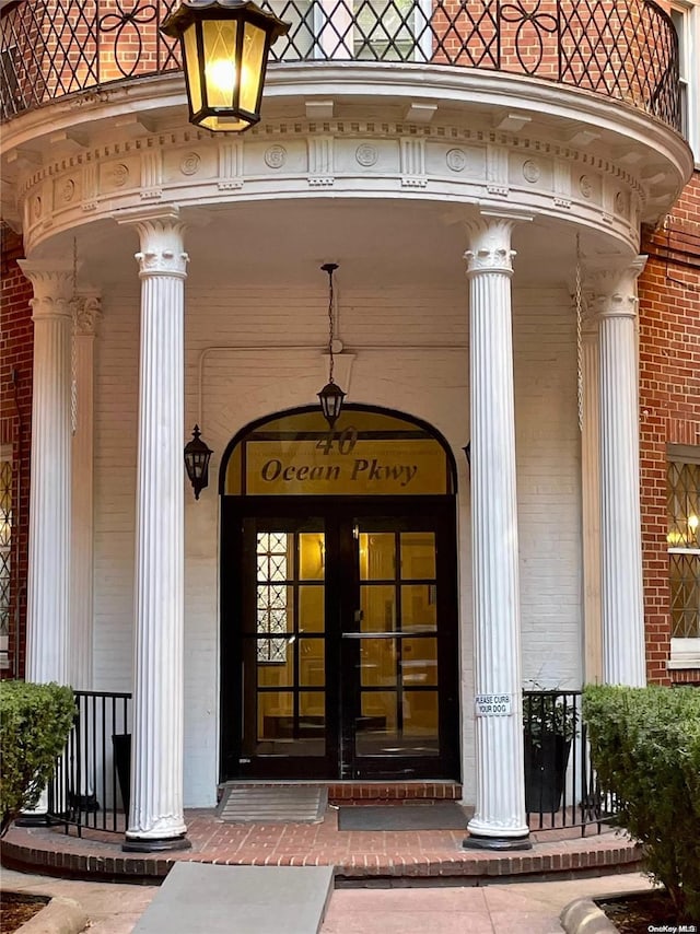 view of doorway to property