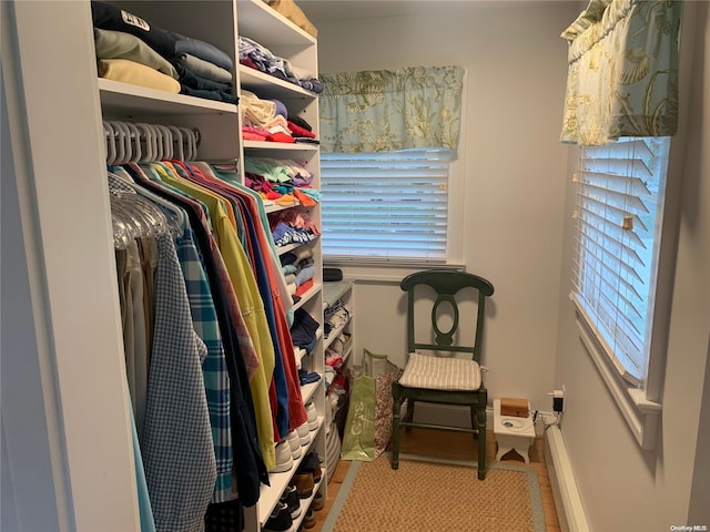 spacious closet featuring light tile patterned flooring