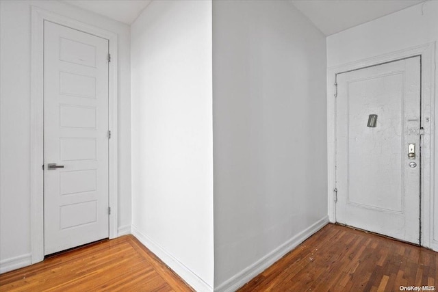 interior space with wood-type flooring