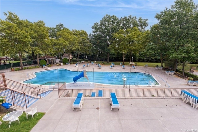 view of pool with a patio