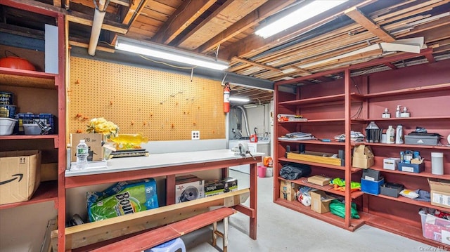 storage room with separate washer and dryer