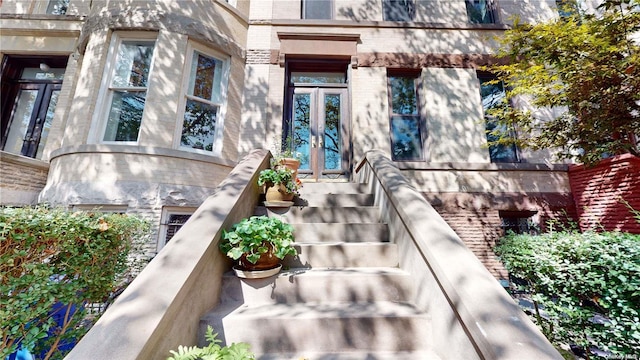 exterior space with french doors