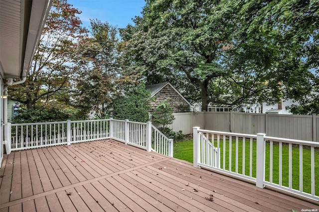9 N Bayles Ave, Port Washington, NY 11050 - wooden terrace featuring a yard