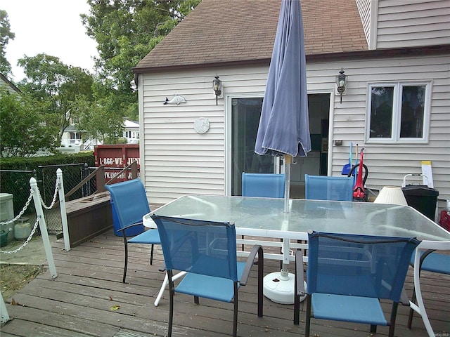 view of wooden terrace