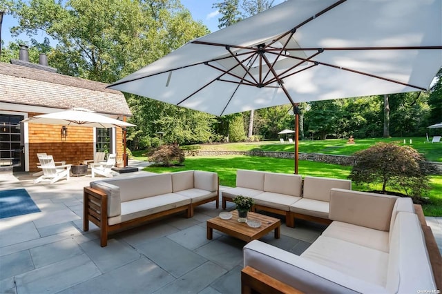 view of patio / terrace featuring outdoor lounge area