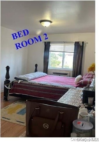 bedroom featuring wood-type flooring