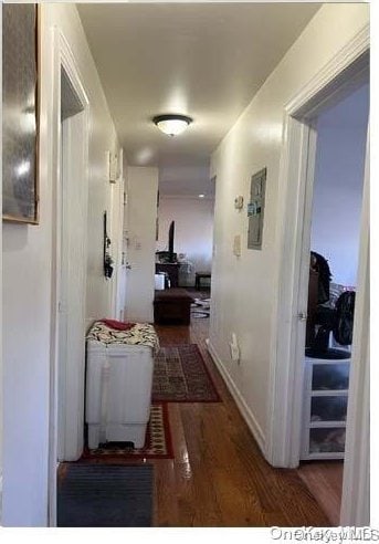 hall featuring dark hardwood / wood-style flooring