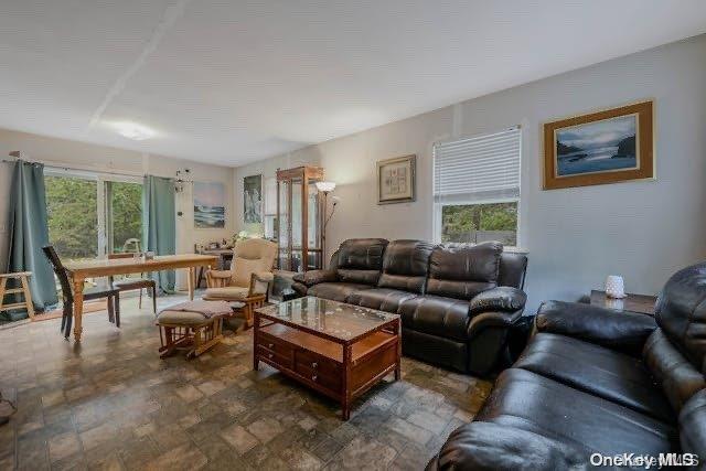 living room featuring plenty of natural light