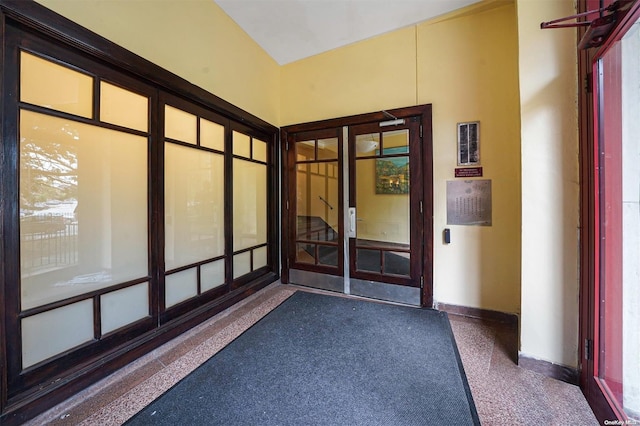 interior space featuring french doors