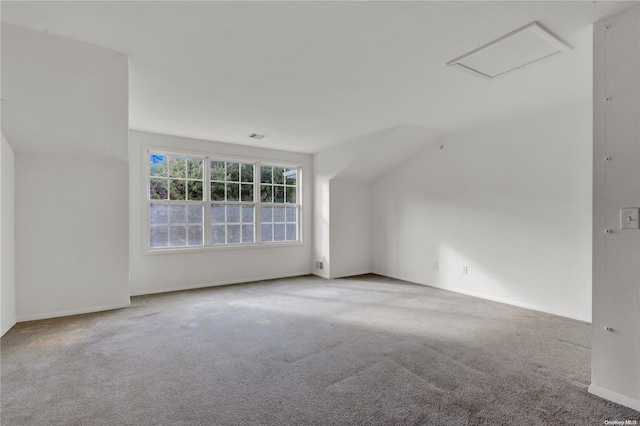 additional living space with carpet floors and lofted ceiling