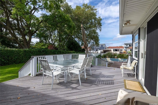 view of wooden terrace