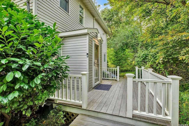 view of wooden deck