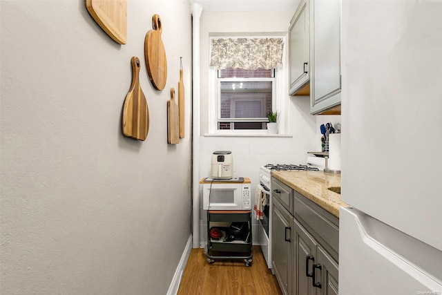 bathroom featuring hardwood / wood-style flooring