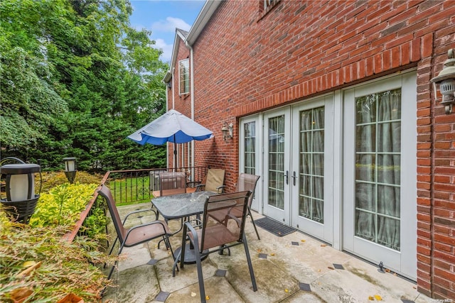 view of patio / terrace with french doors