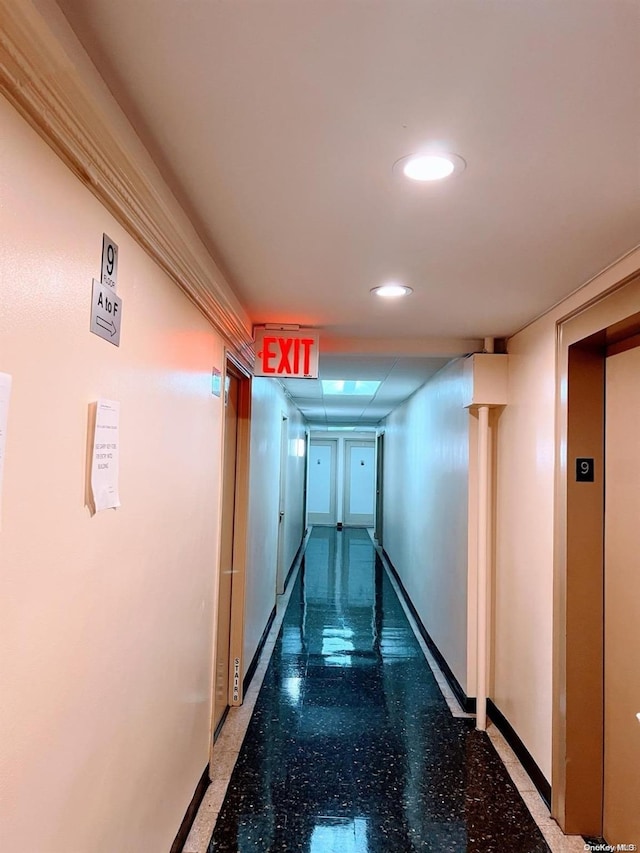 hall with elevator