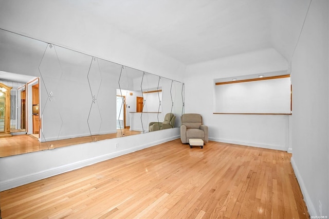 unfurnished room with light hardwood / wood-style floors