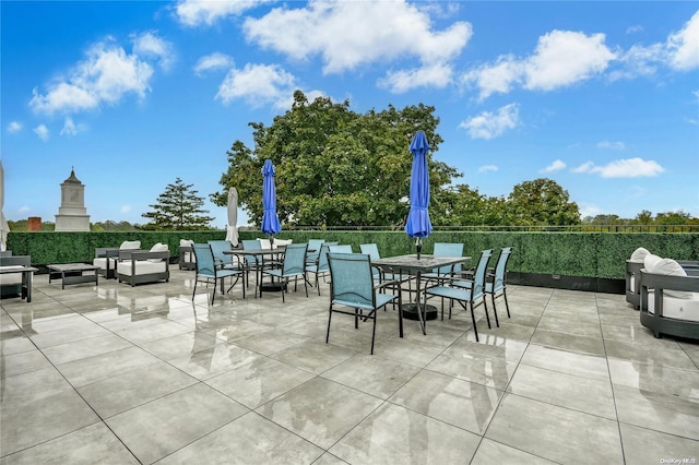 view of patio / terrace with an outdoor hangout area