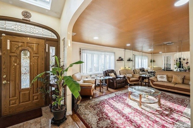 entrance foyer with wood-type flooring